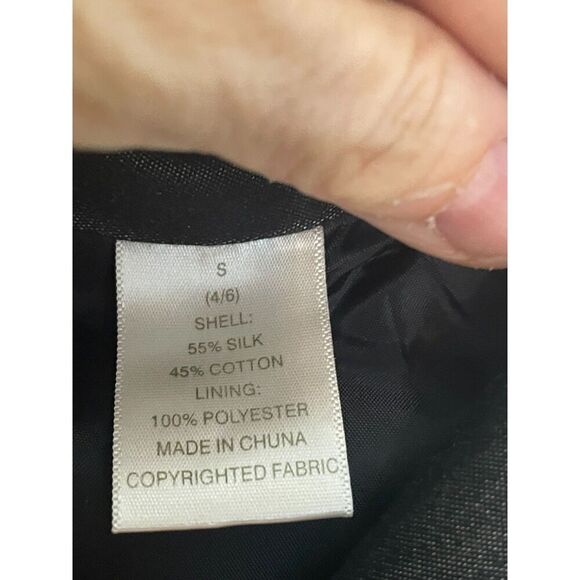 Tommy Bahama Silk Blend Jacquard Boxy Jacket 3/4 Length Sleeves Size 8 EUC - Picture 5 of 5